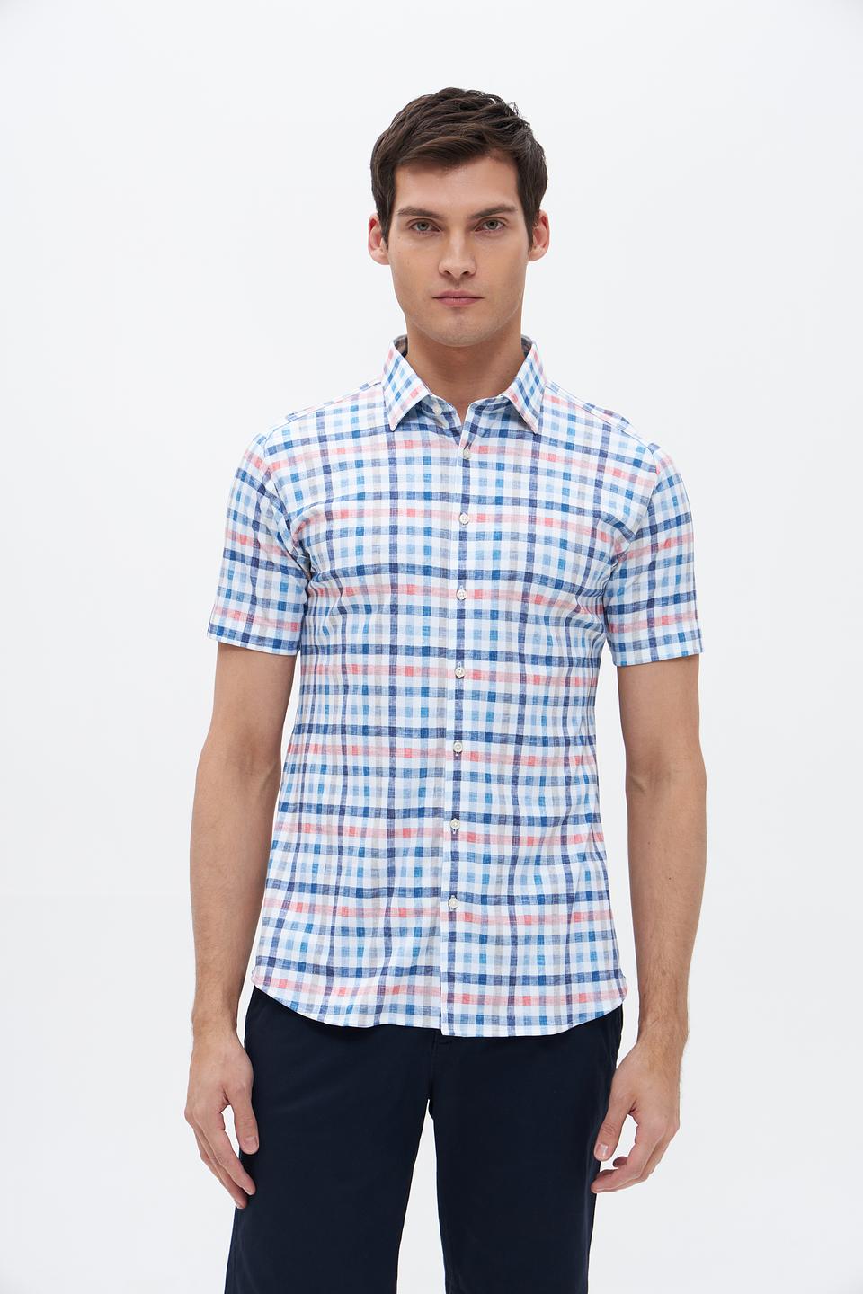 Рубашка кр Desoto в клетку