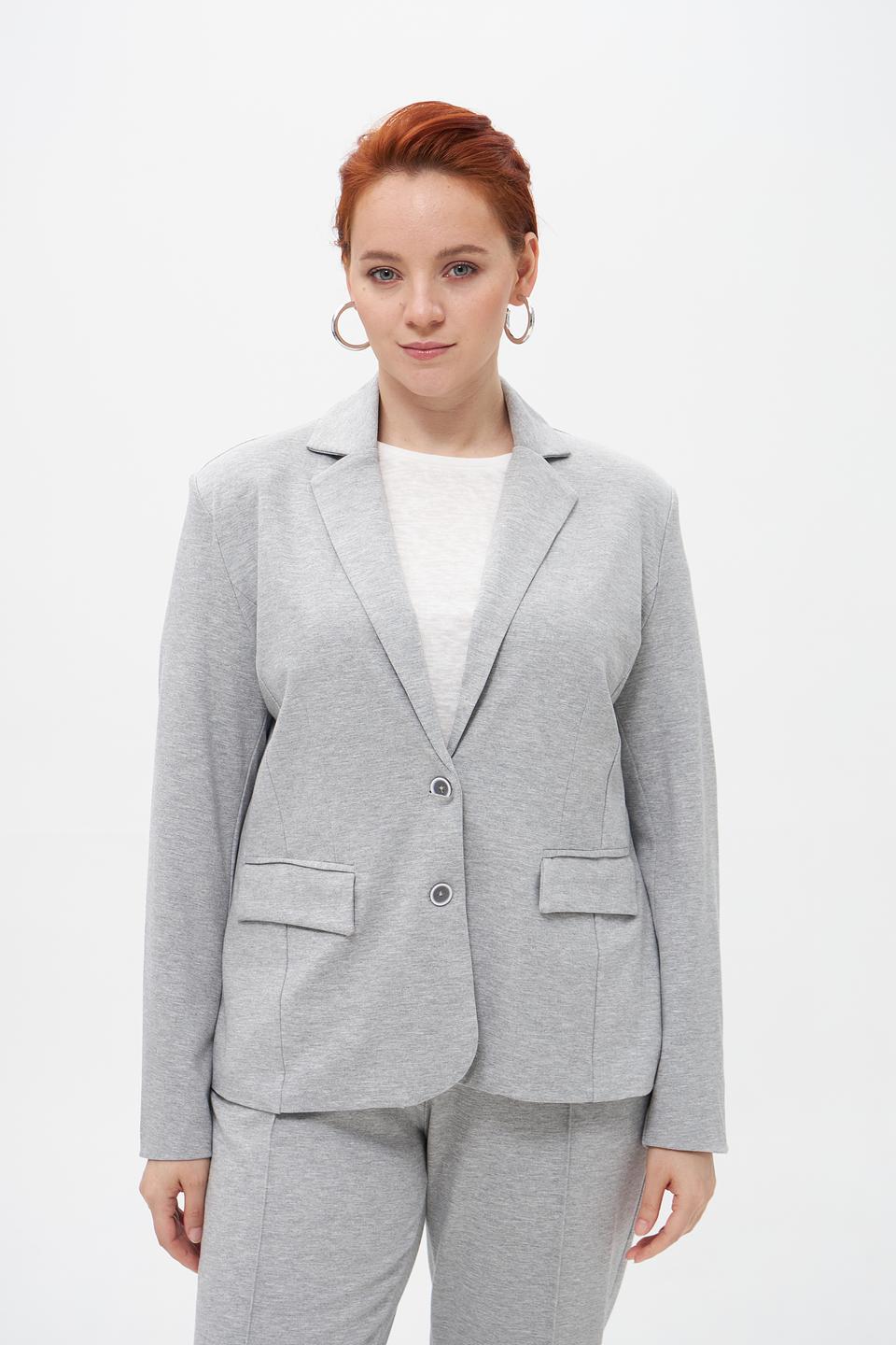 Жакет Suza серый приталенный