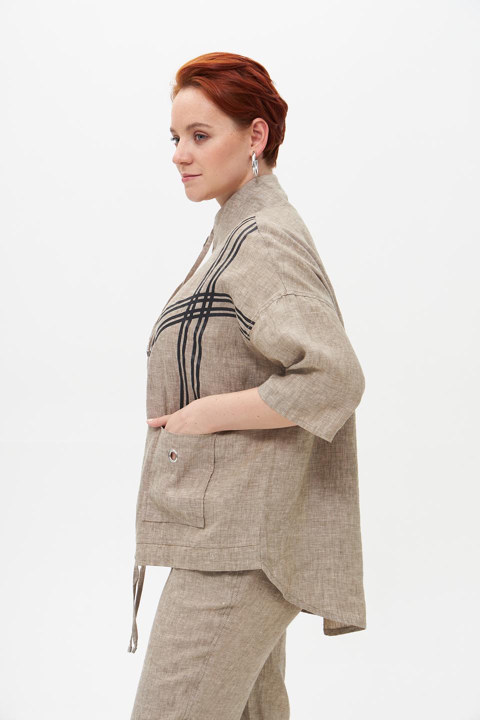 Жакет Doris Streich льняной бежевый