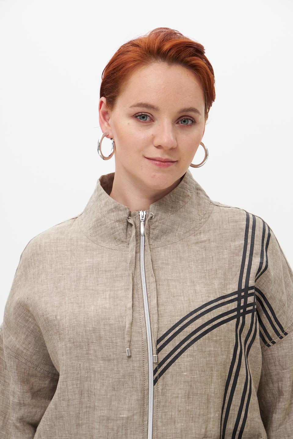 Жакет Doris Streich льняной бежевый