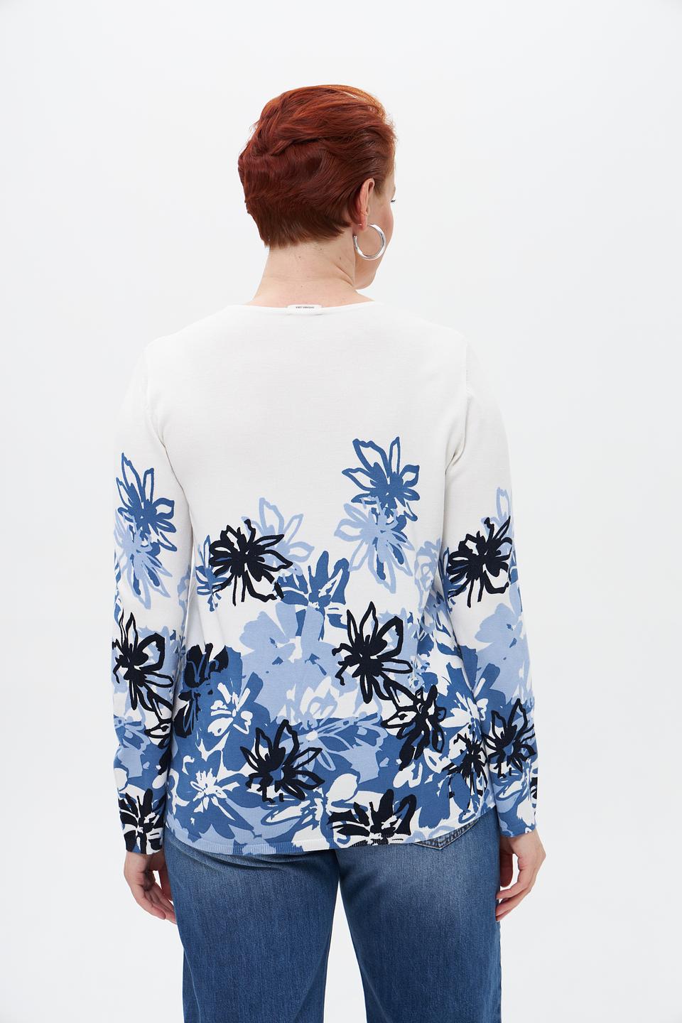 Пуловер Lebek с цветочным принтом