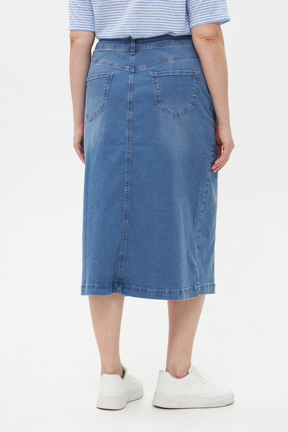 Юбка джинсовая Lebek с разрезом
