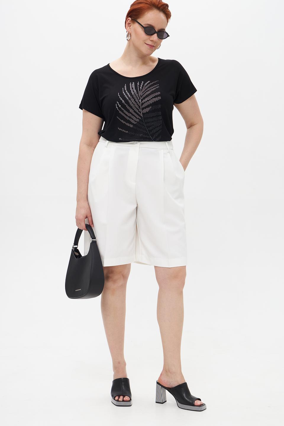 Футболка Doris Streich с декором «Лист»