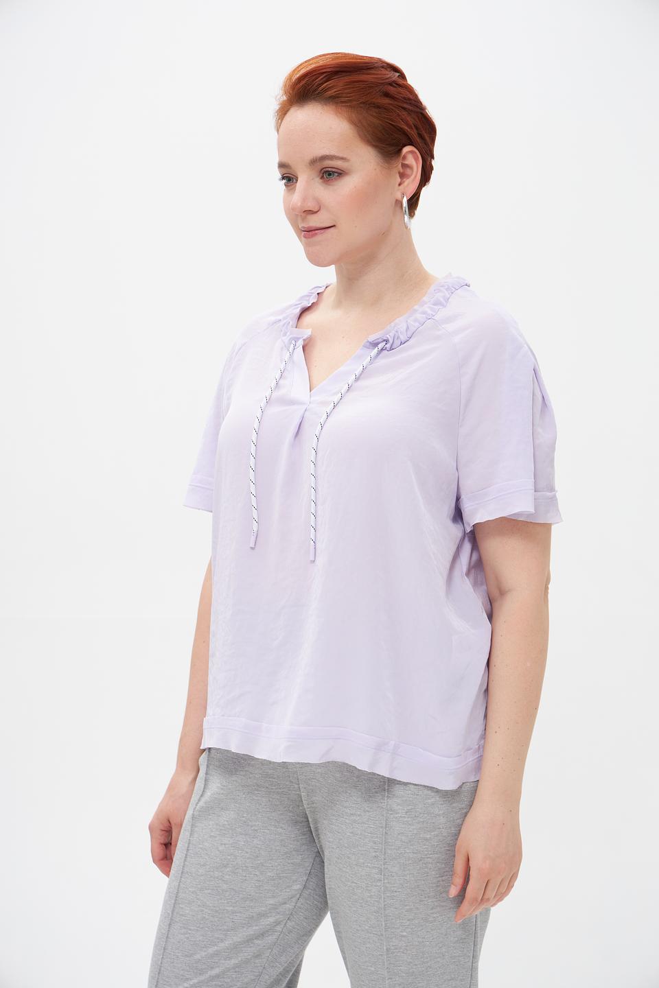 Блузка Marc Cain лавандовая с завязками