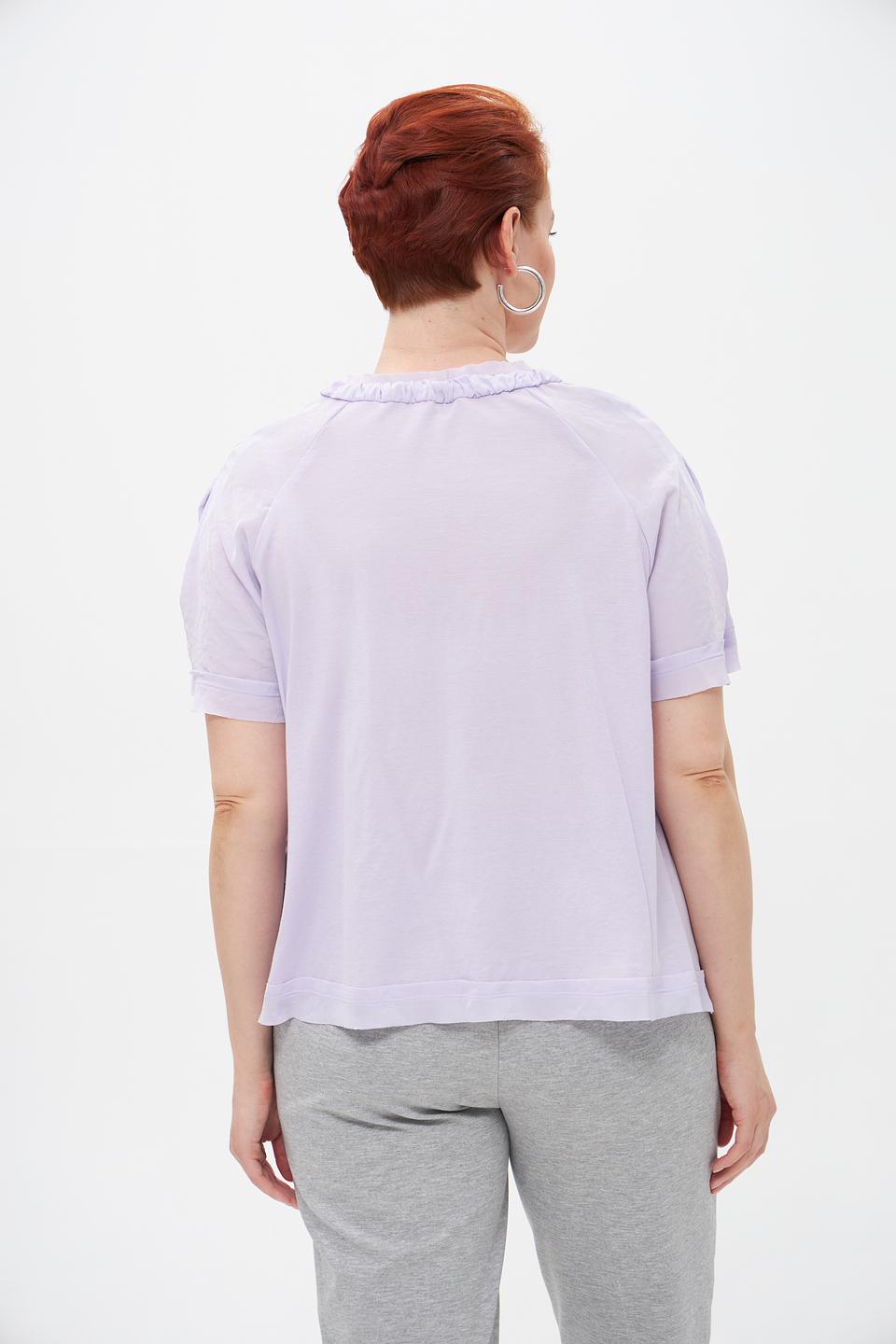 Блузка Marc Cain лавандовая с завязками