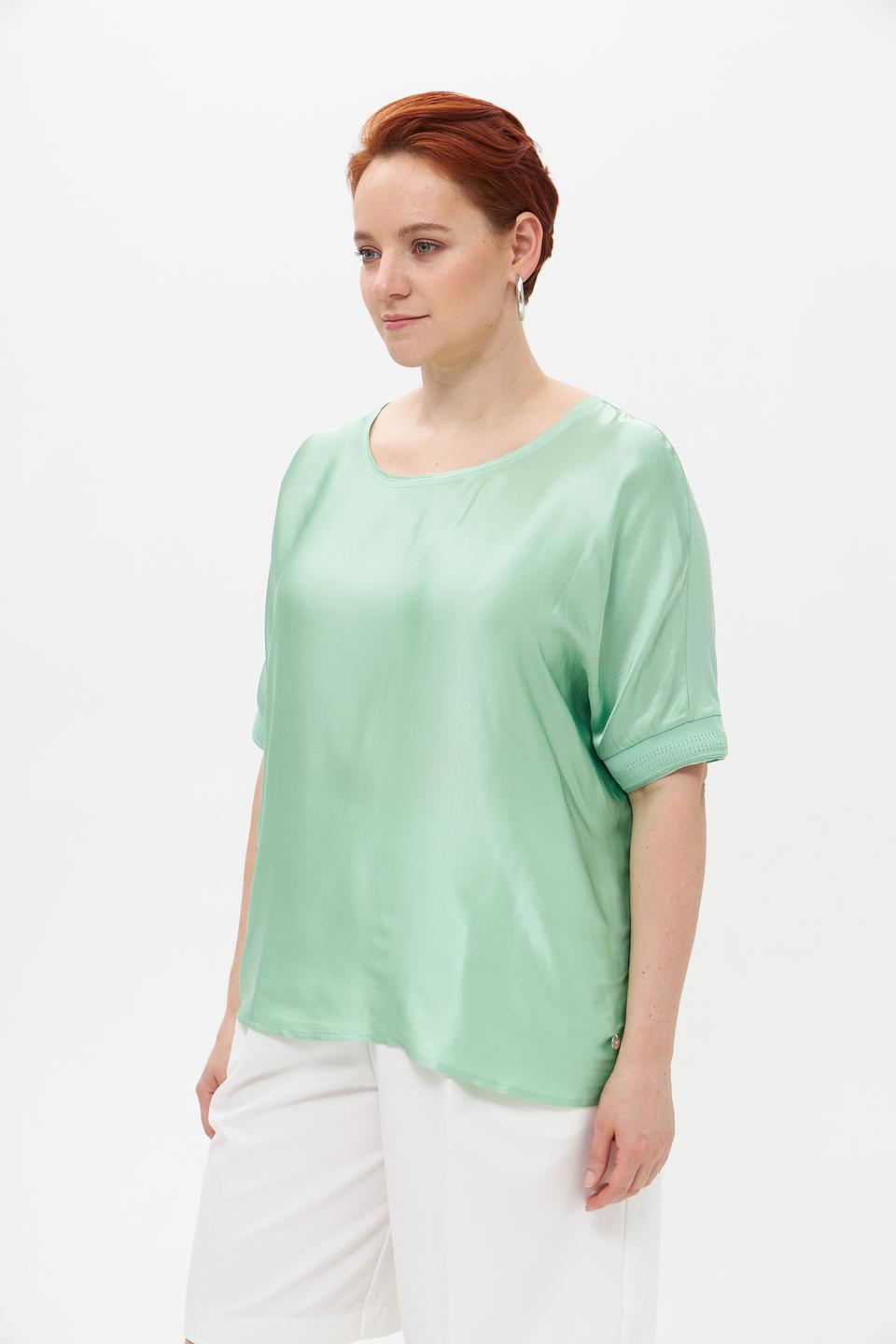 Блуза Lecomte мятная с рукавами 3/4