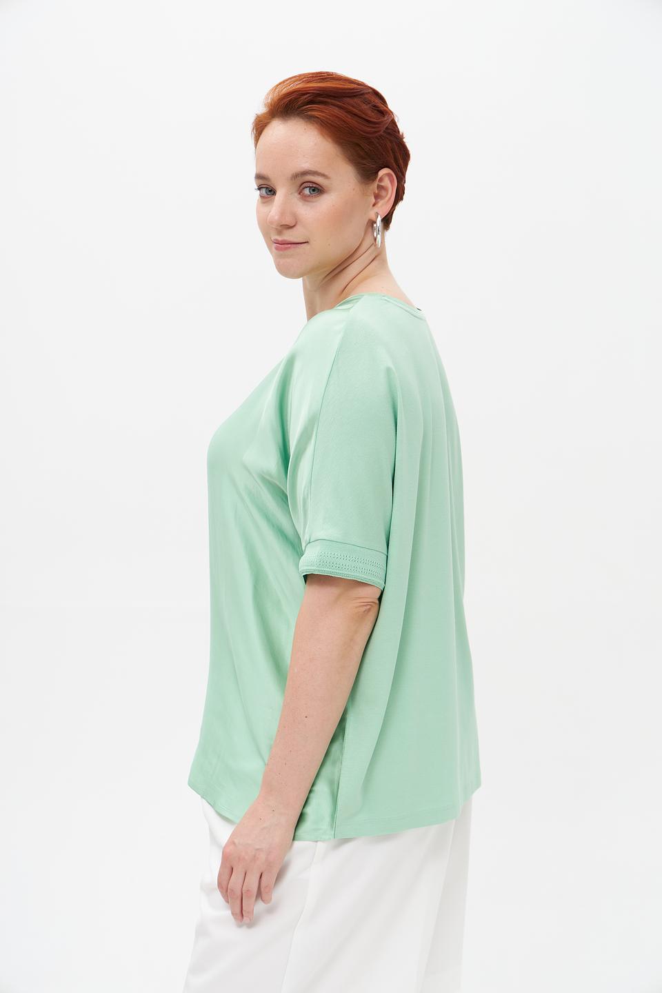 Блуза Lecomte мятная с рукавами 3/4