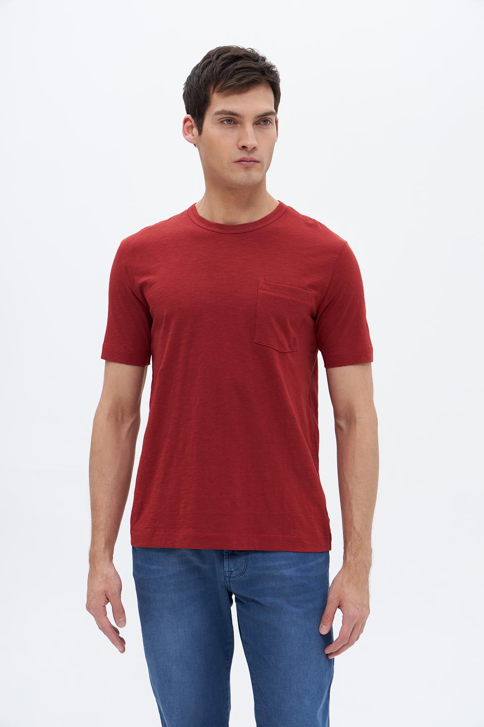 Футболка Marc O Polo с карманом бордовый