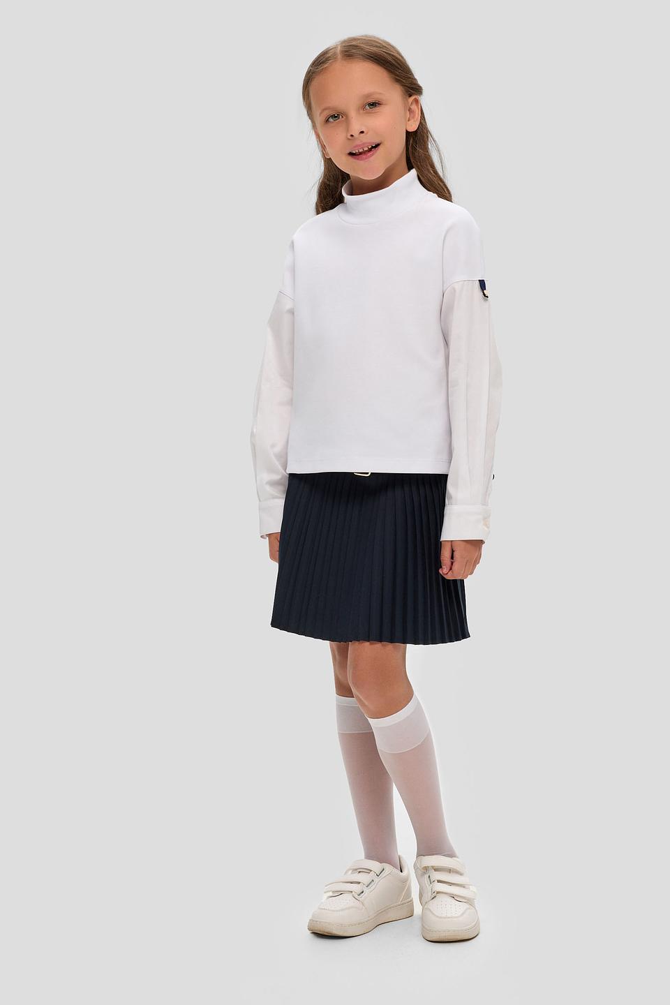 Белый джемпер Choupette для девочки с рукавами рубашкой