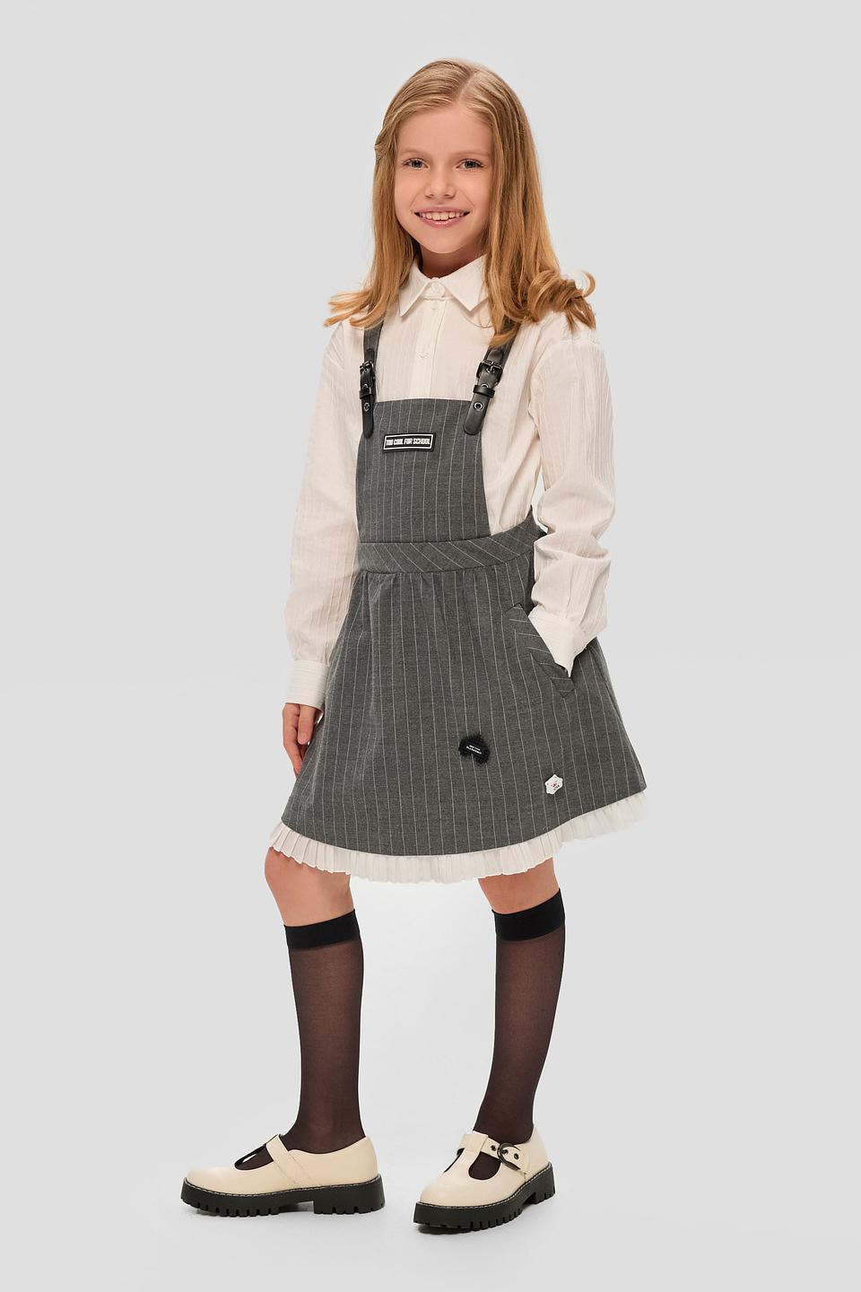 Платье Choupette в полоску серое