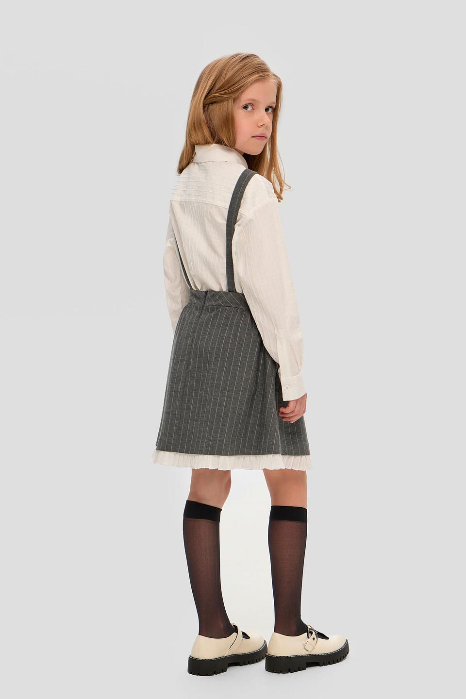 Платье Choupette в полоску серое