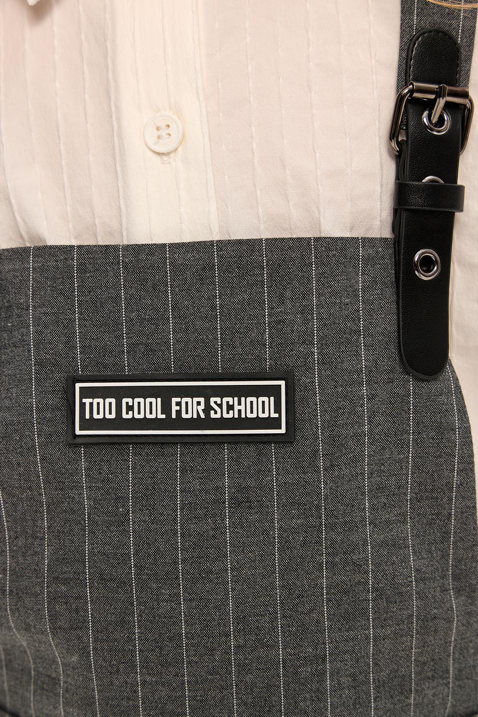 Платье Choupette в полоску серое