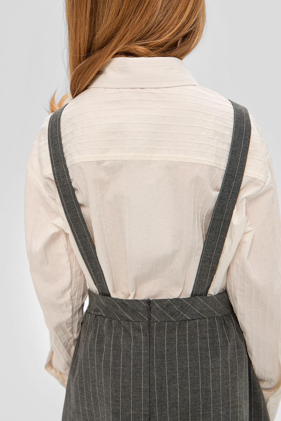 Платье Choupette в полоску серое