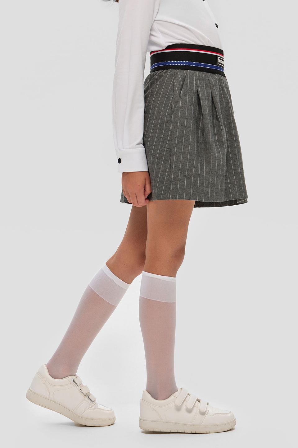 Юбка Choupette дев. в полоску серая