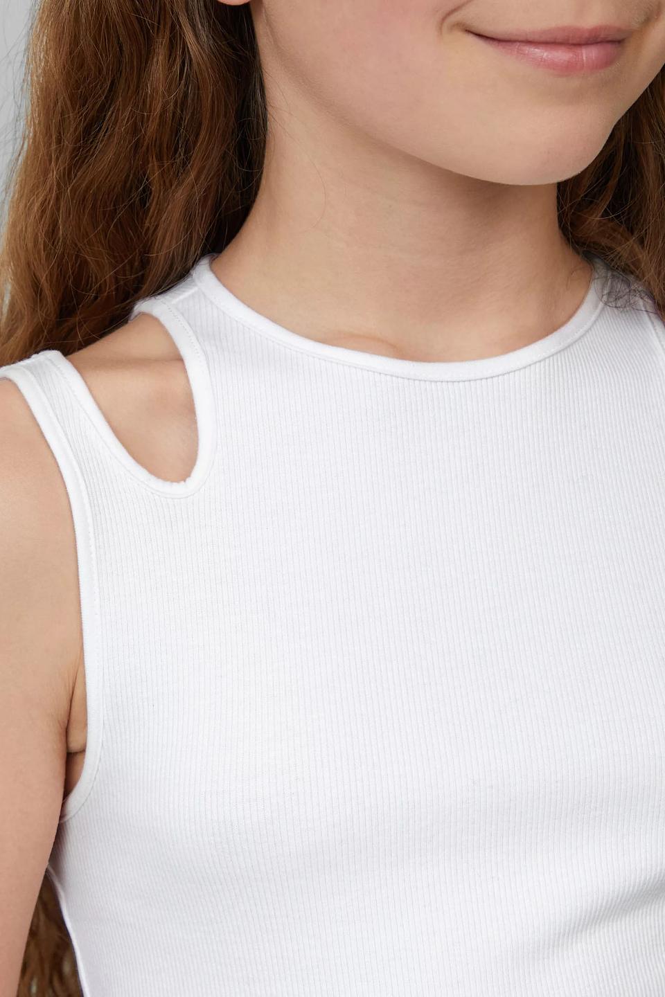 Белая майка s.Oliver для девочки с вырезами