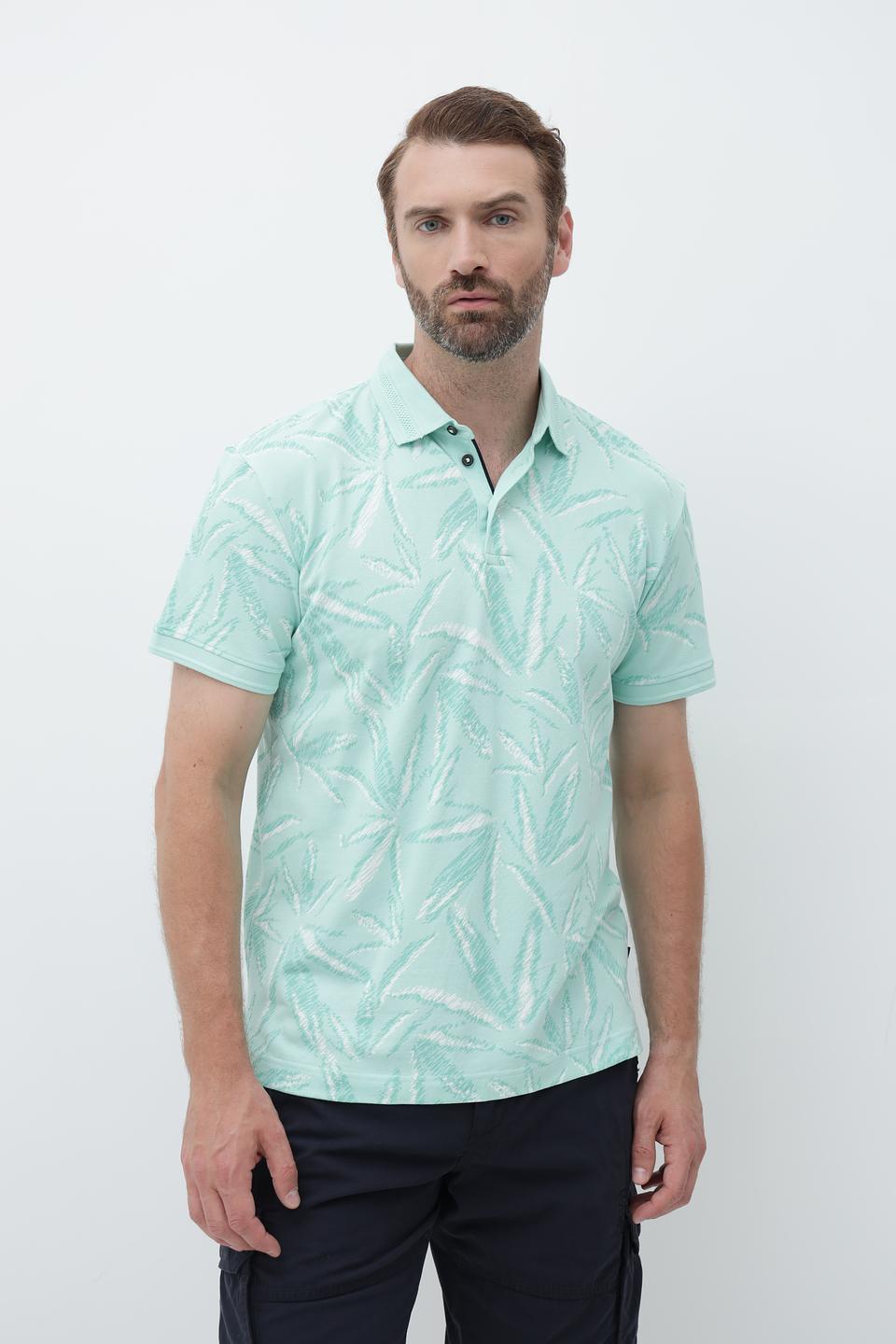 Поло Tom Tailor с тропическим принтом