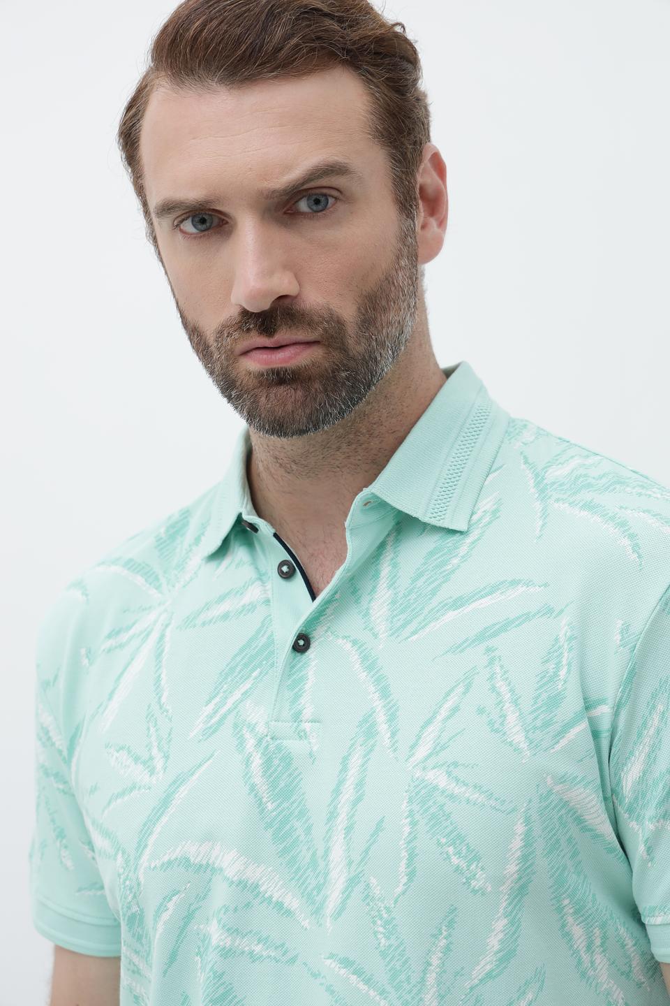 Поло Tom Tailor с тропическим принтом