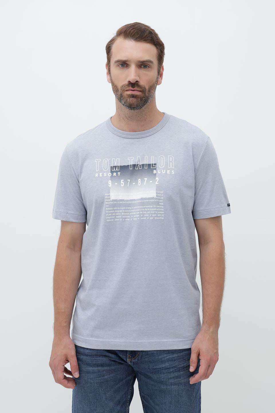 Футболка Tom Tailor серая с принтом