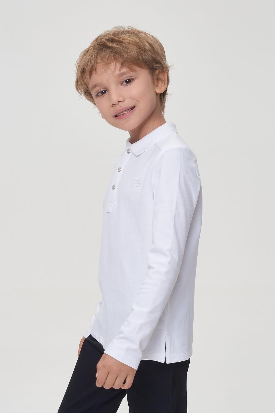 Поло Choupette белое с вышивкой для мальчика