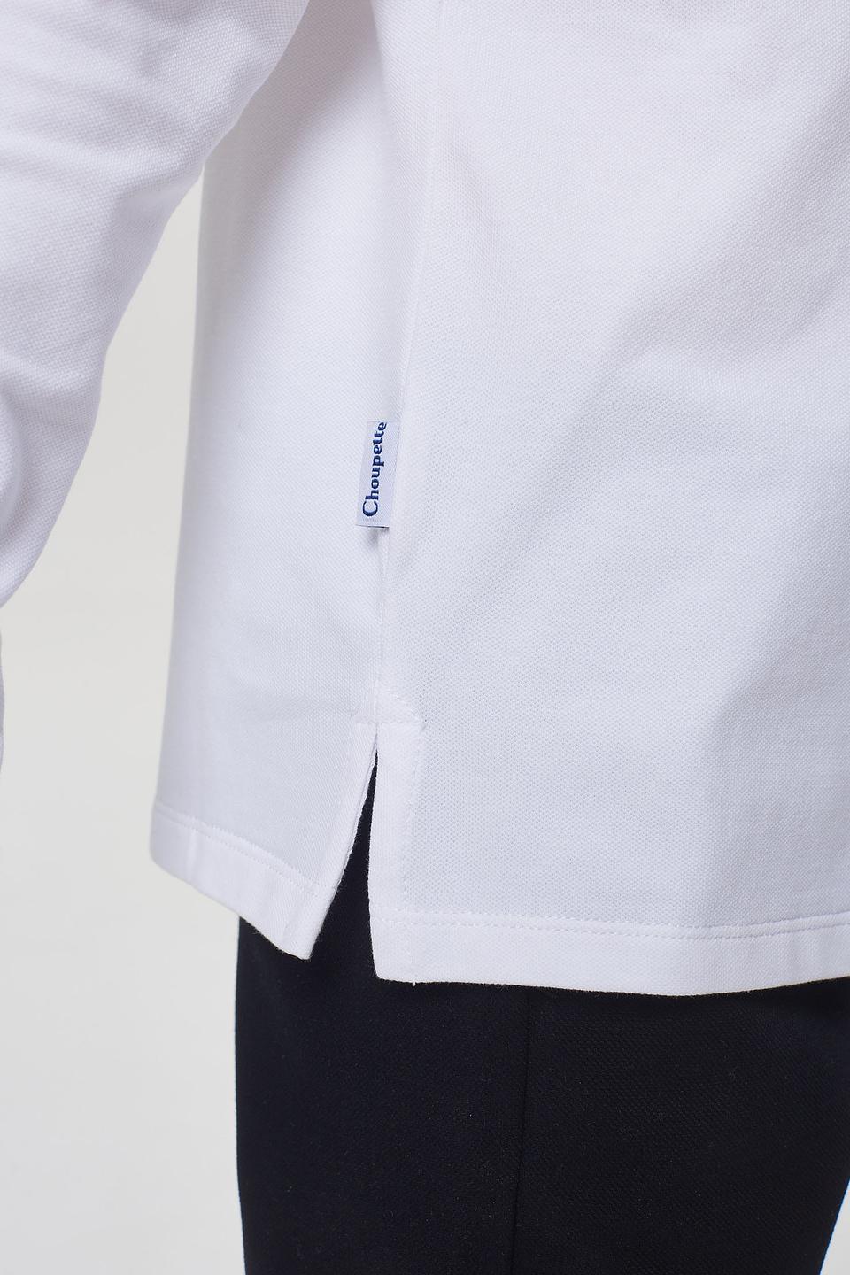 Поло Choupette белое с вышивкой для мальчика