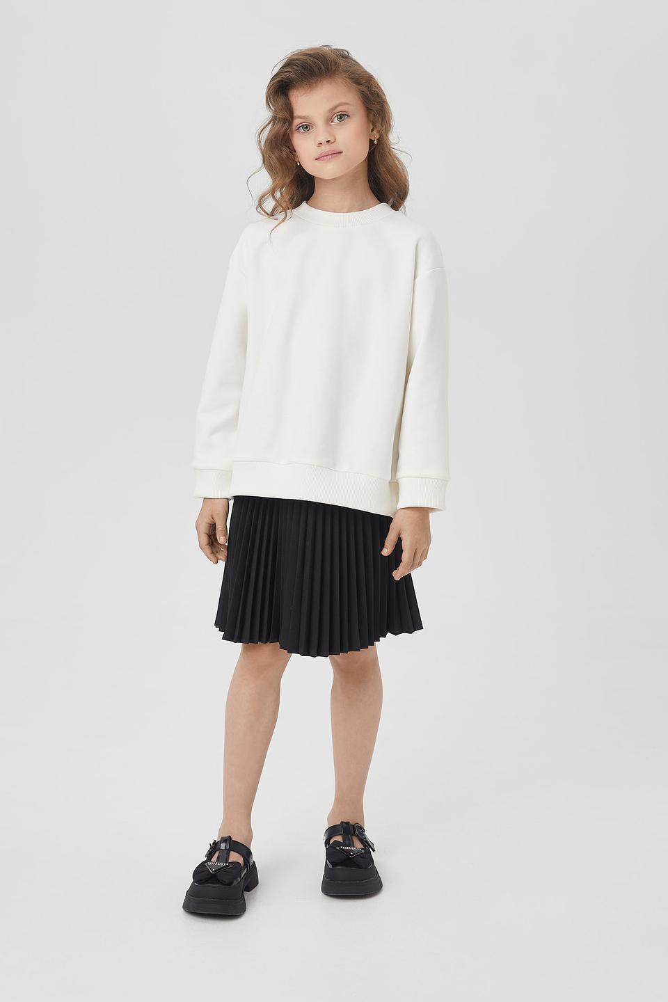 Джемпер Choupette однотонный молочного цвета для девочки