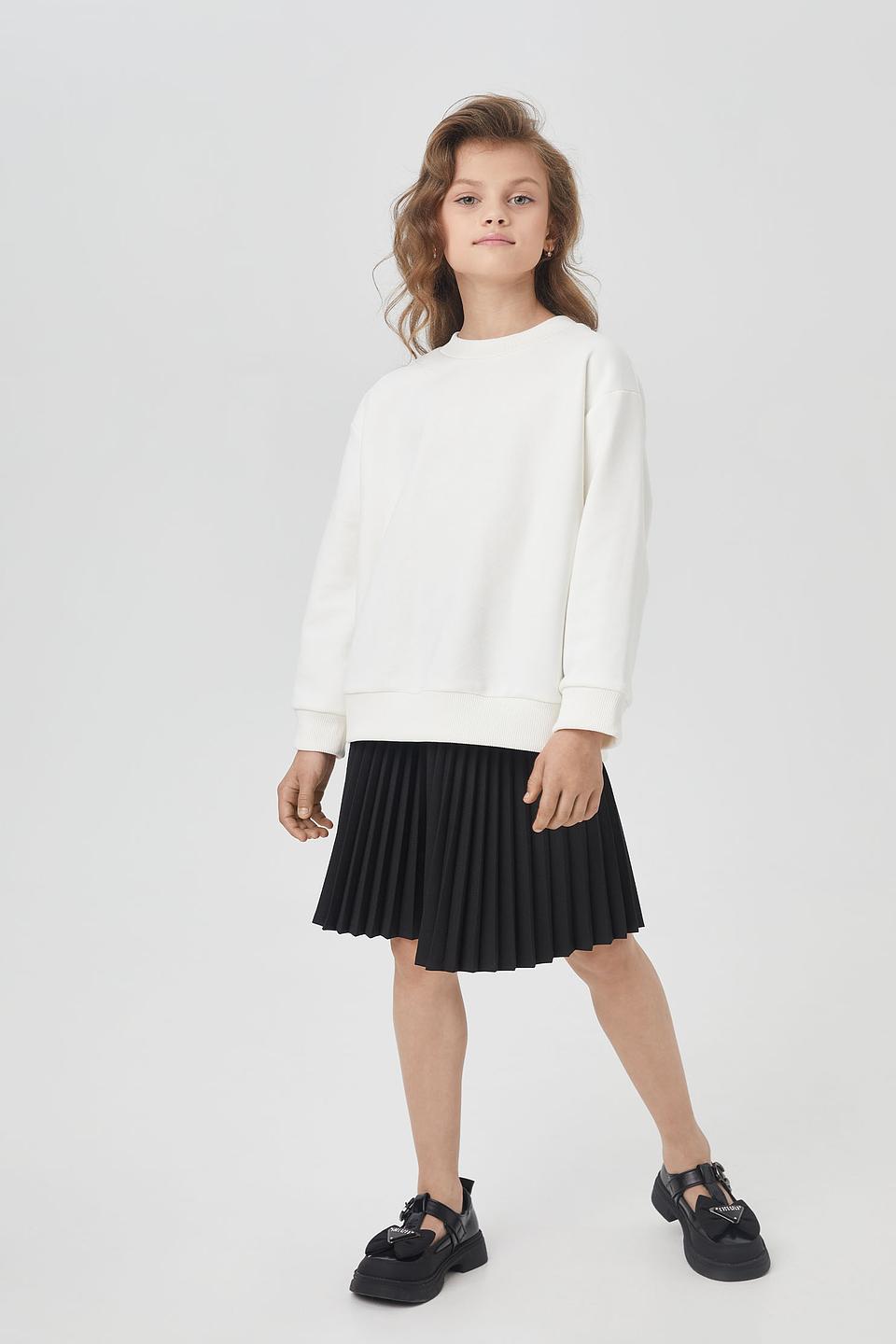 Джемпер Choupette однотонный молочного цвета для девочки