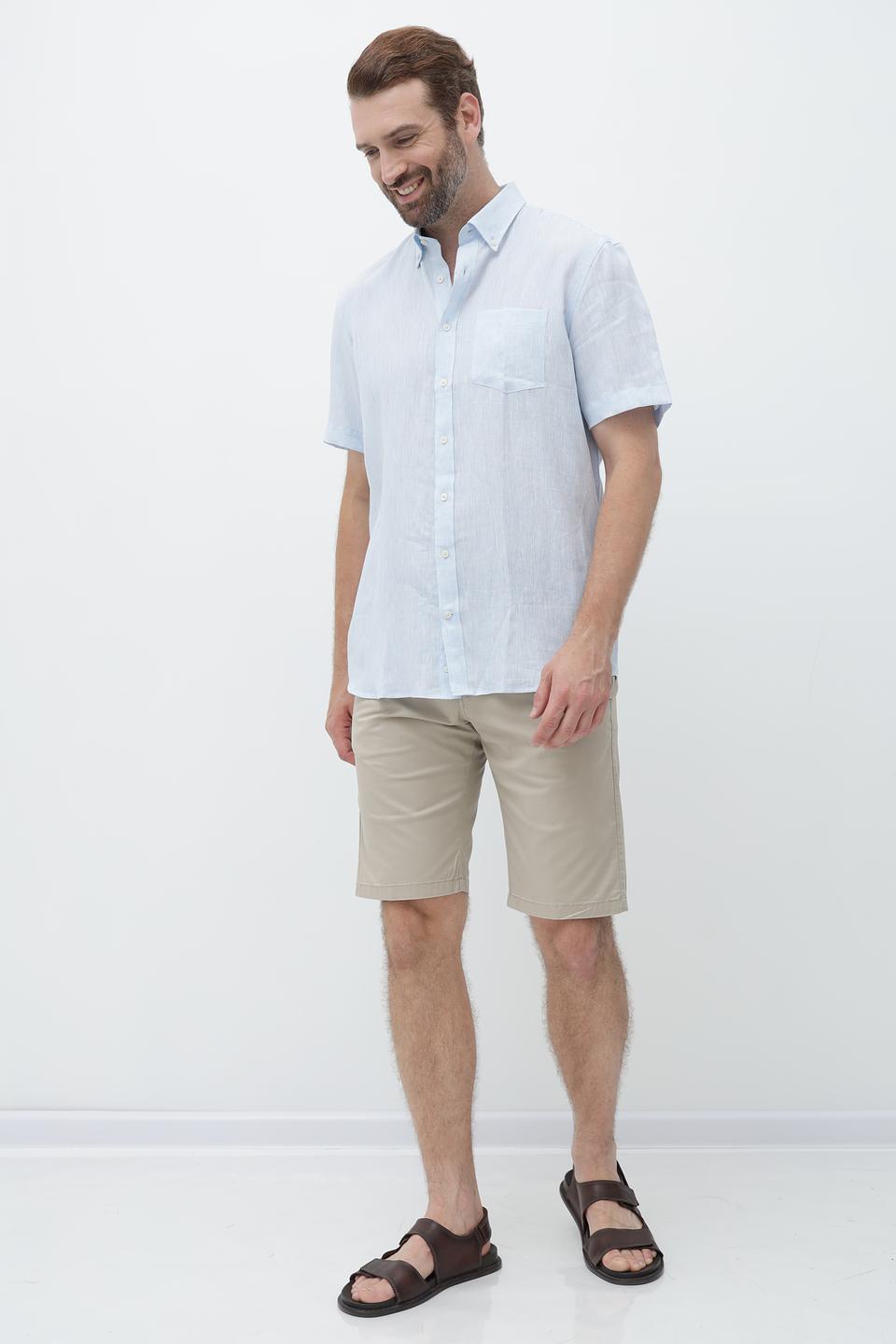 Рубашка кр-рукав Bugatti голубая