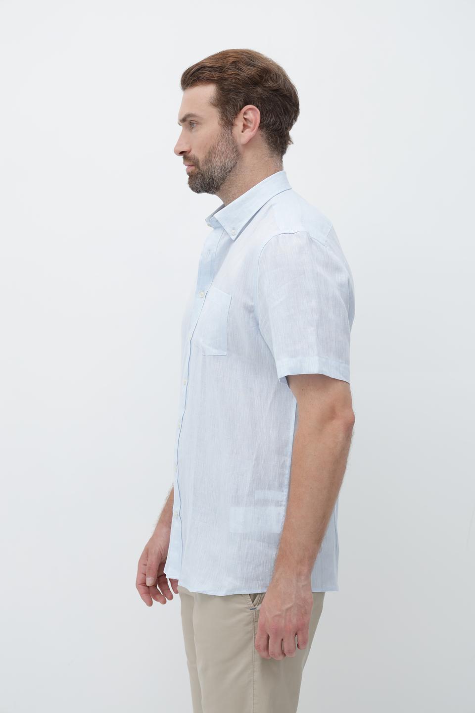 Рубашка кр-рукав Bugatti голубая