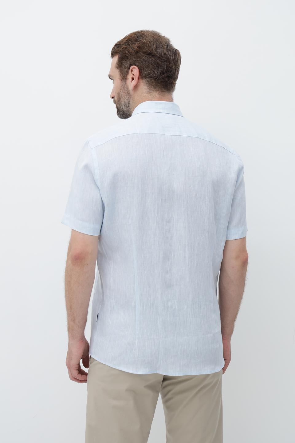 Рубашка кр-рукав Bugatti голубая