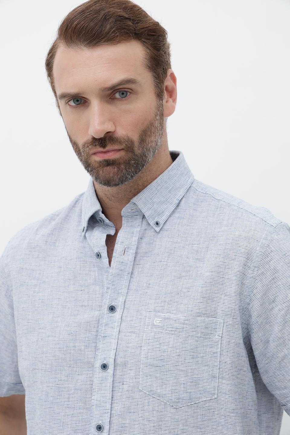 Рубашка кр-рукав Casa Moda серая