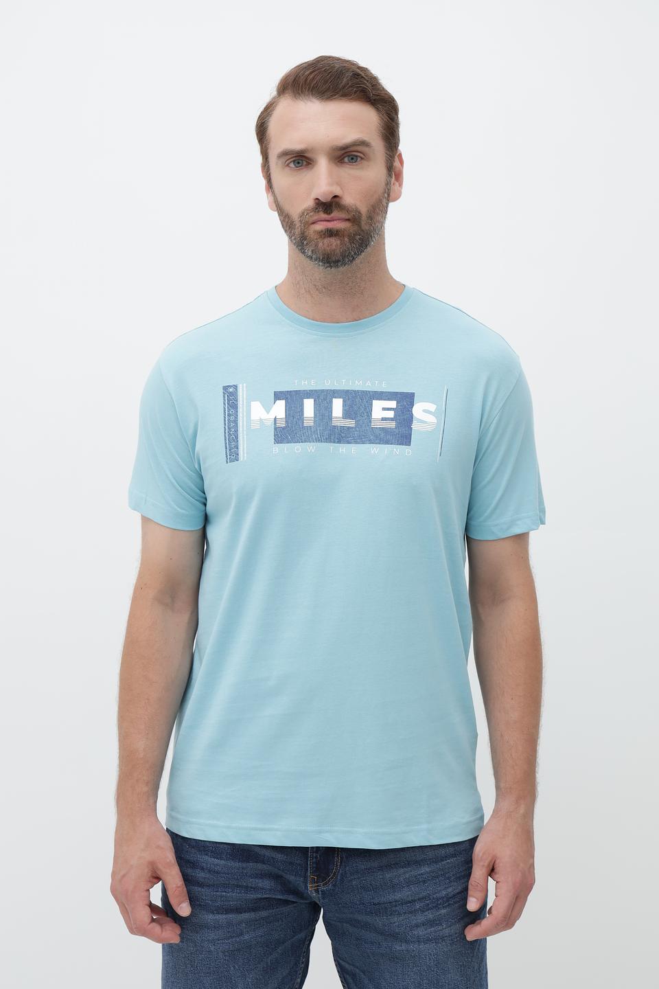 Футболка Granchio с принтом MILES голубой
