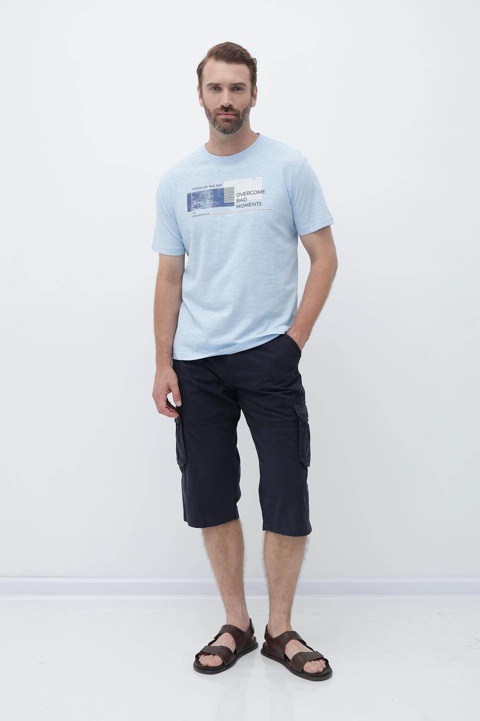 Футболка Granchio с принтом голубой