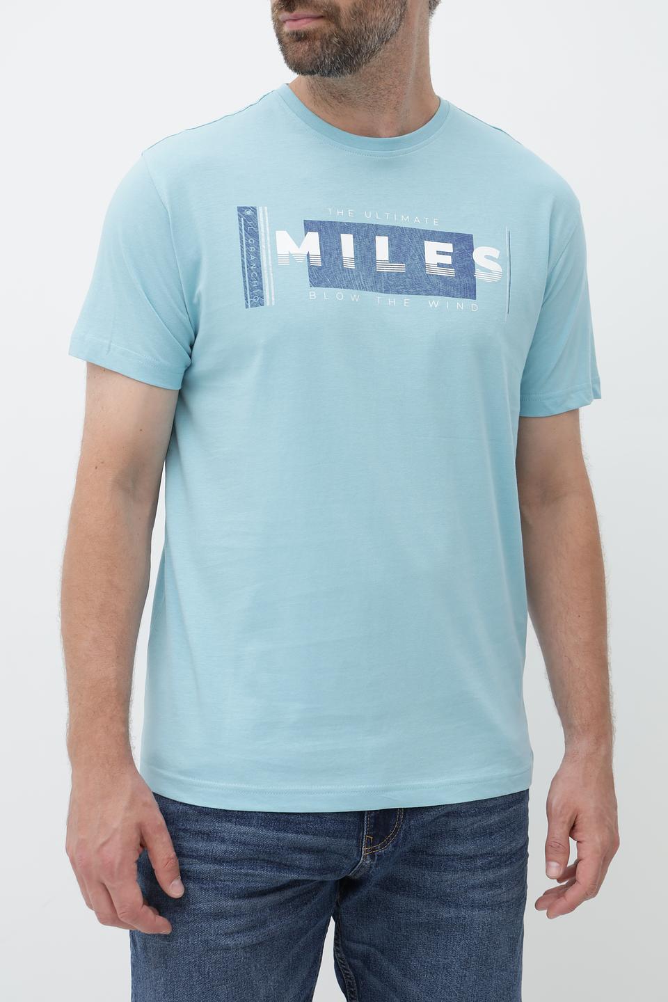 Футболка Granchio с принтом MILES голубой