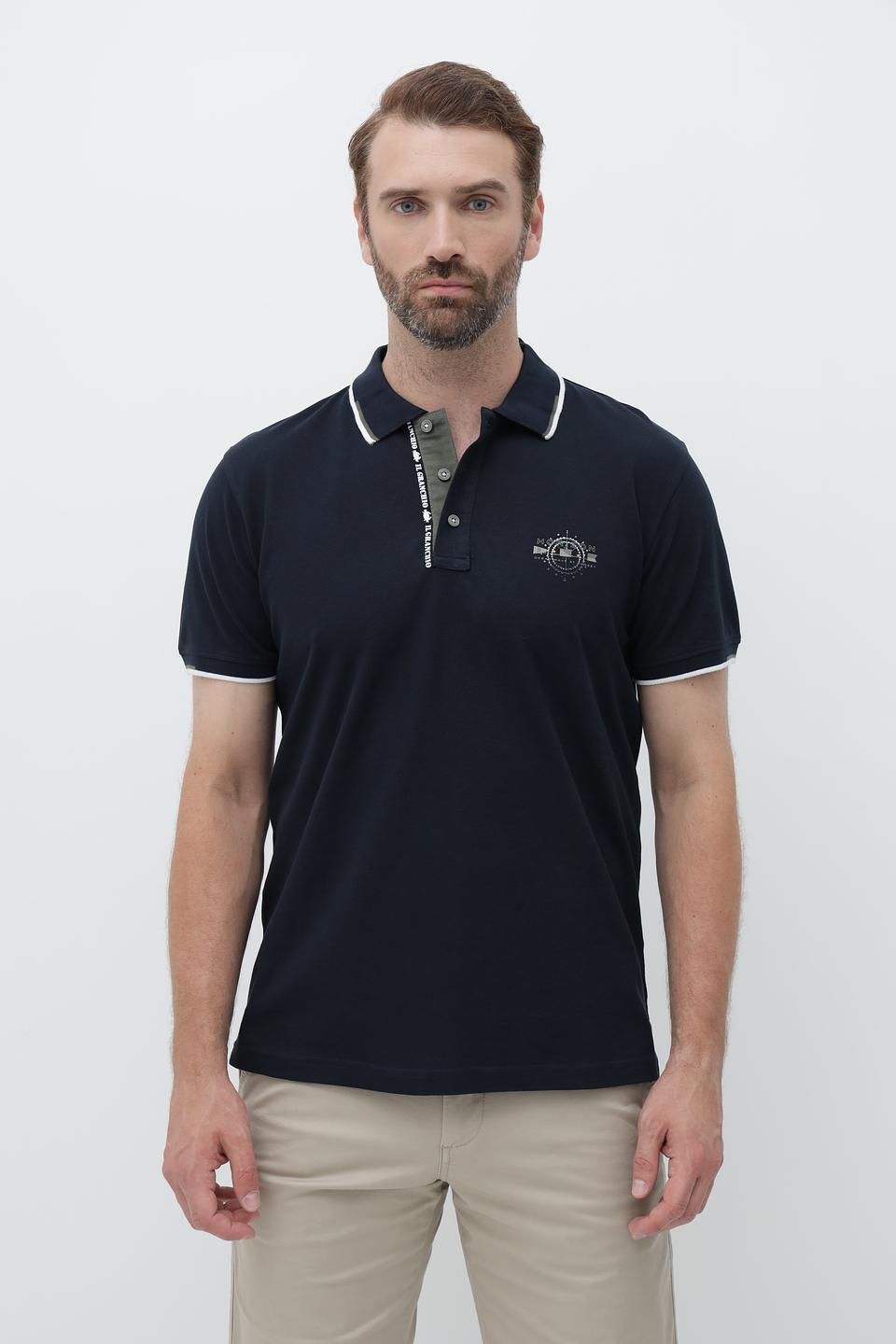Поло Granchio с логотипом тёмно-синее