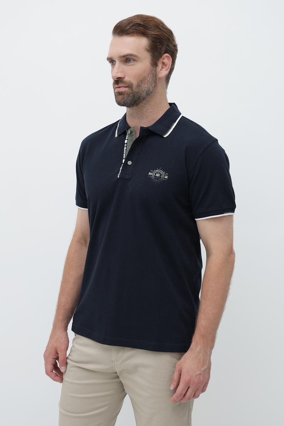 Поло Granchio с логотипом тёмно-синее