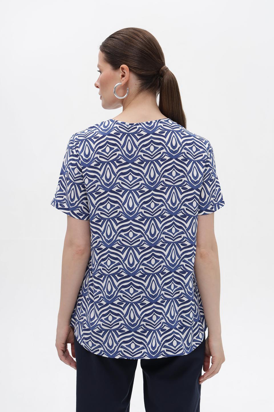 Блуза Gerry Weber с принтом синий