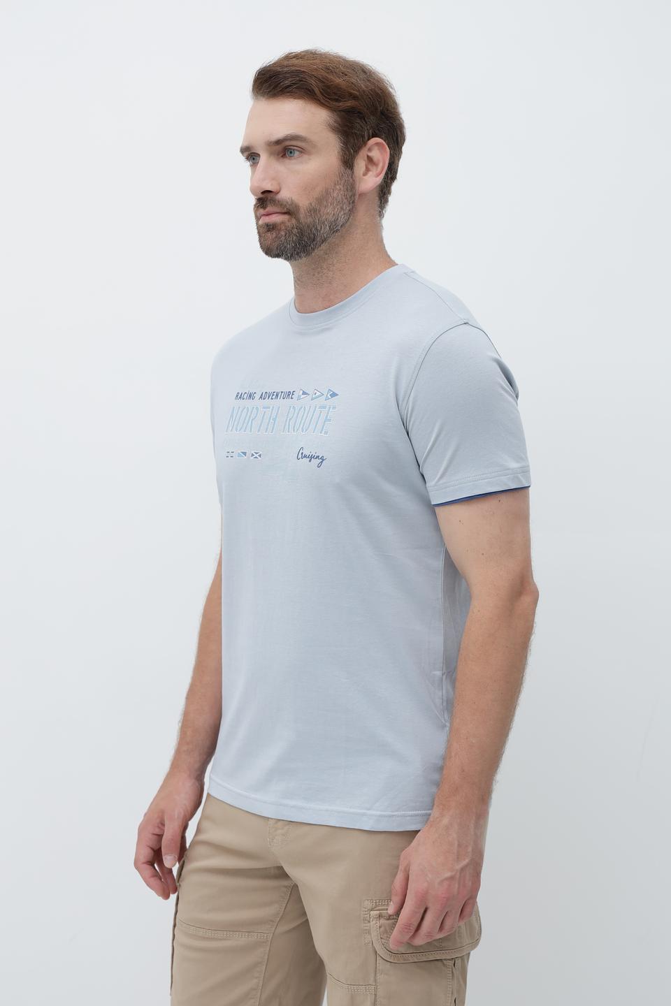 Футболка Sea Barrier с принтом голубой