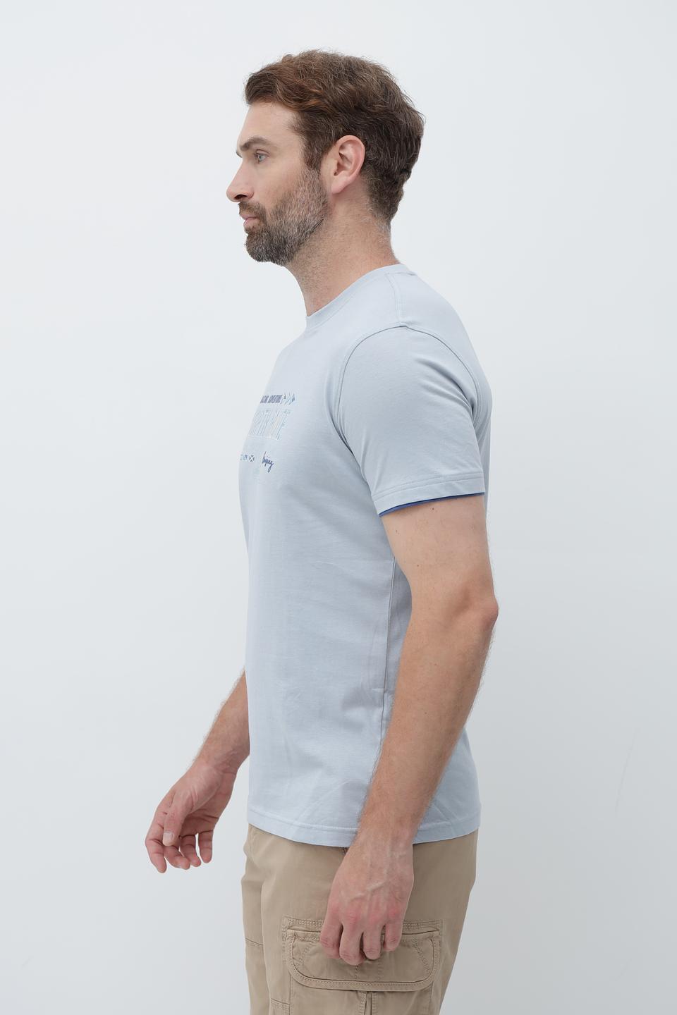 Футболка Sea Barrier с принтом голубой