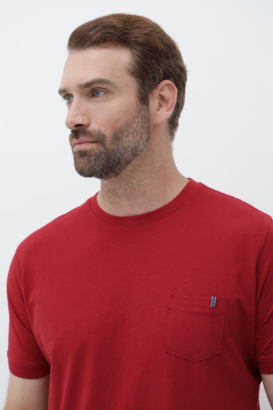 Футболка Sea Barrier с карманом бордовая