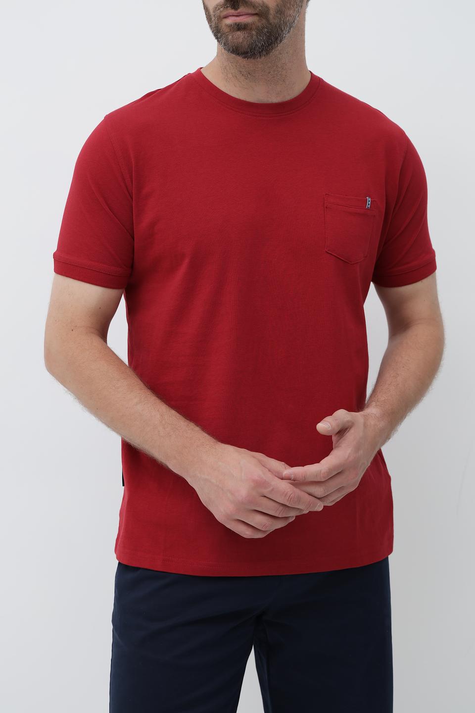 Футболка Sea Barrier с карманом бордовая