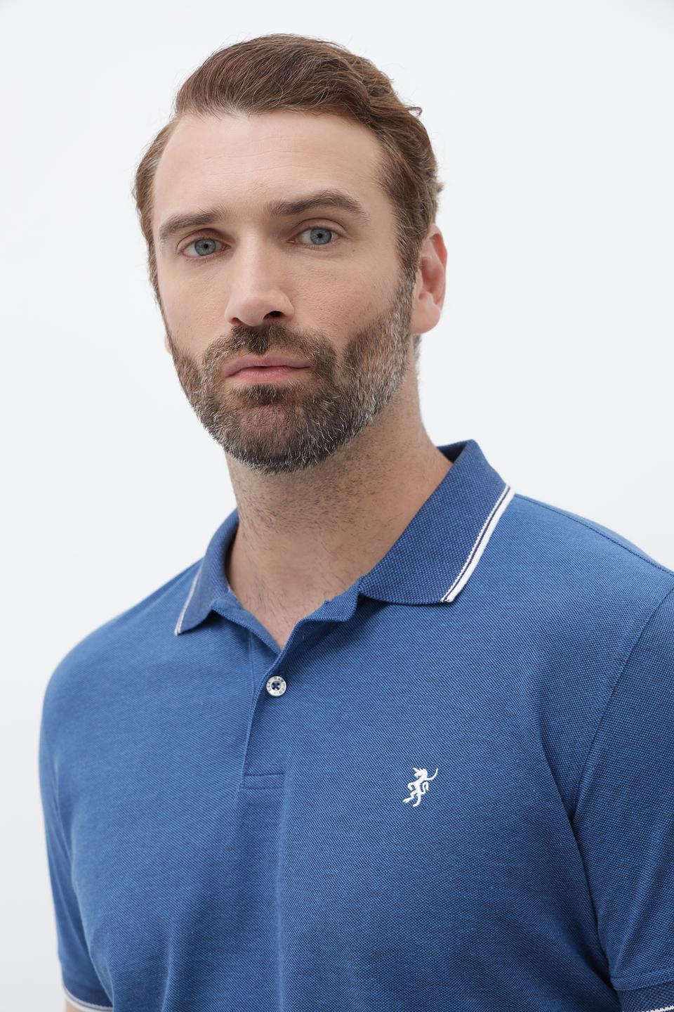 Поло Sea Barrier мужское синее с полоской