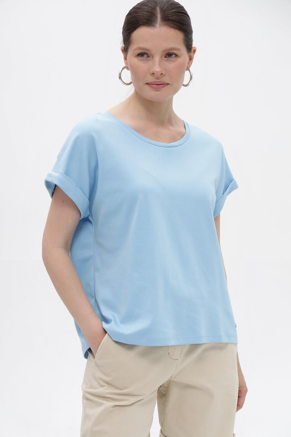 Футболка Monari голубая с рукавами 3/4