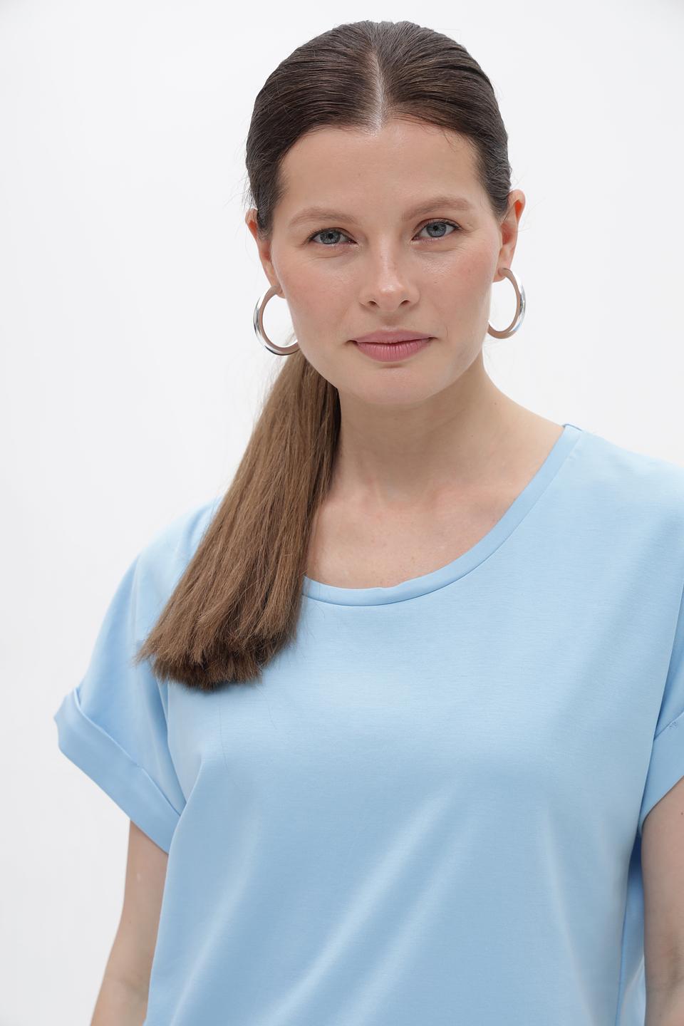 Футболка Monari голубая с рукавами 3/4