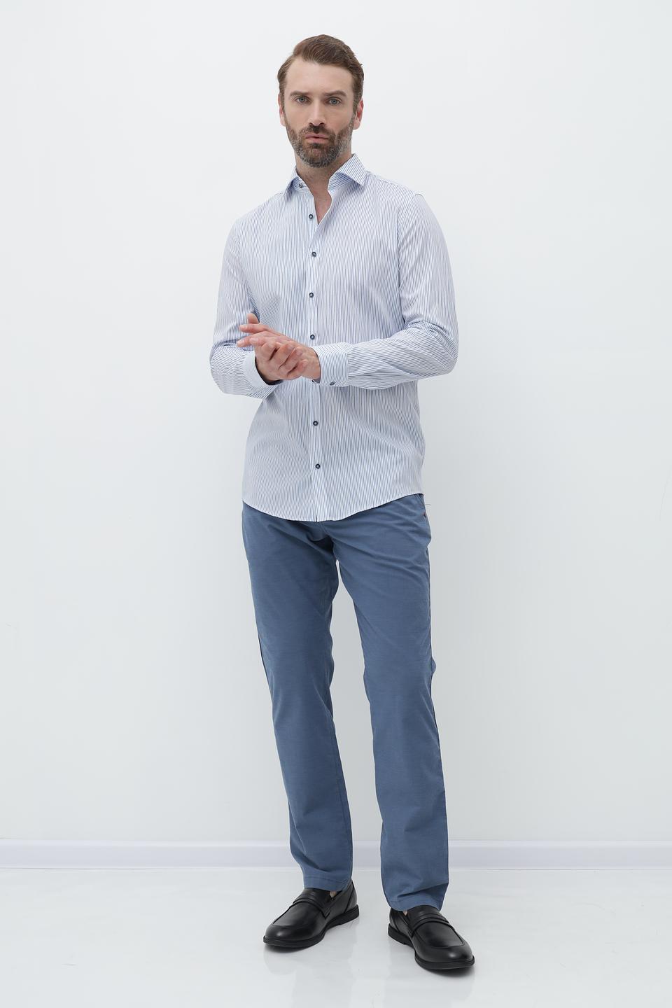 Рубашка Venti в полоску голубую