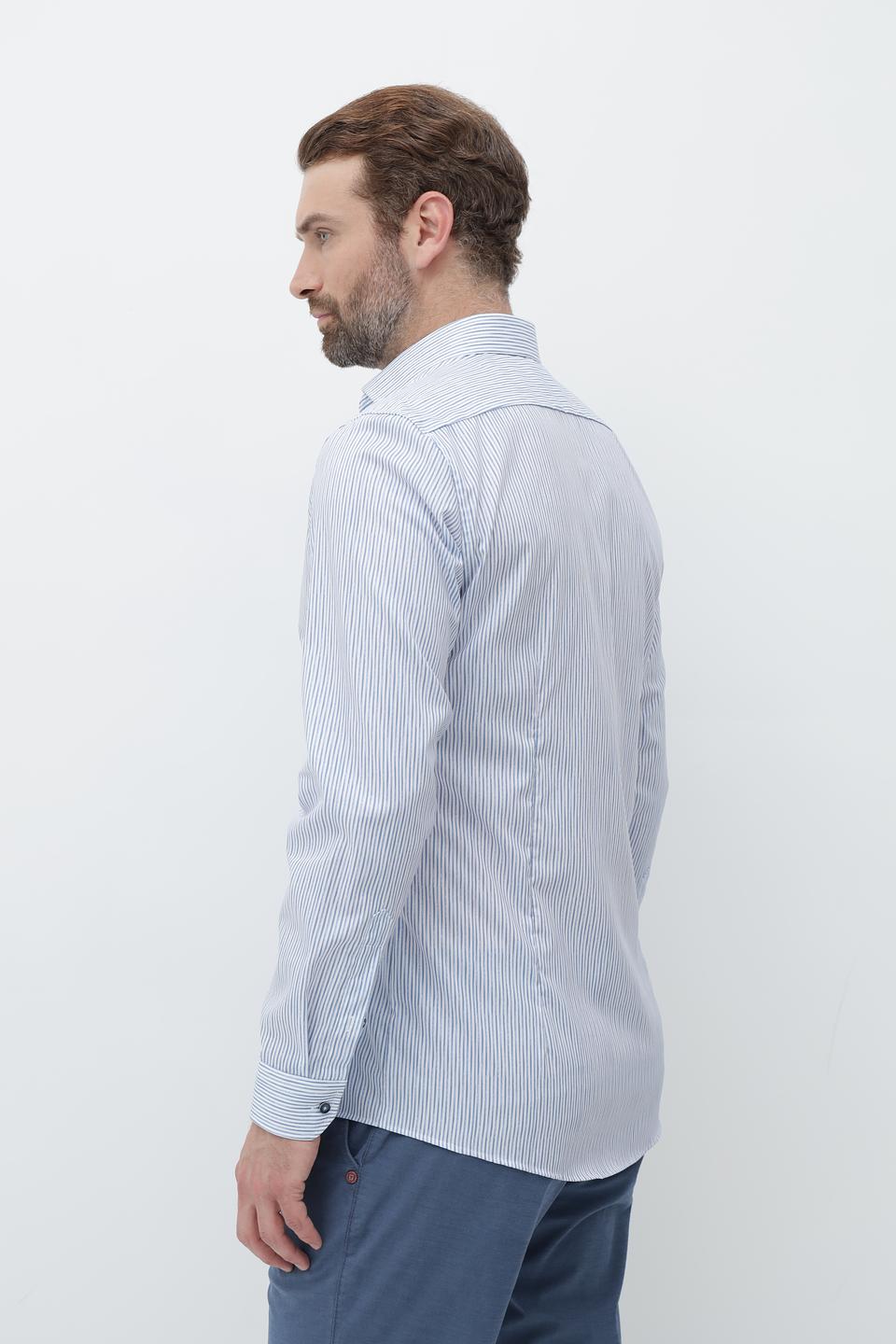 Рубашка Venti в полоску голубую