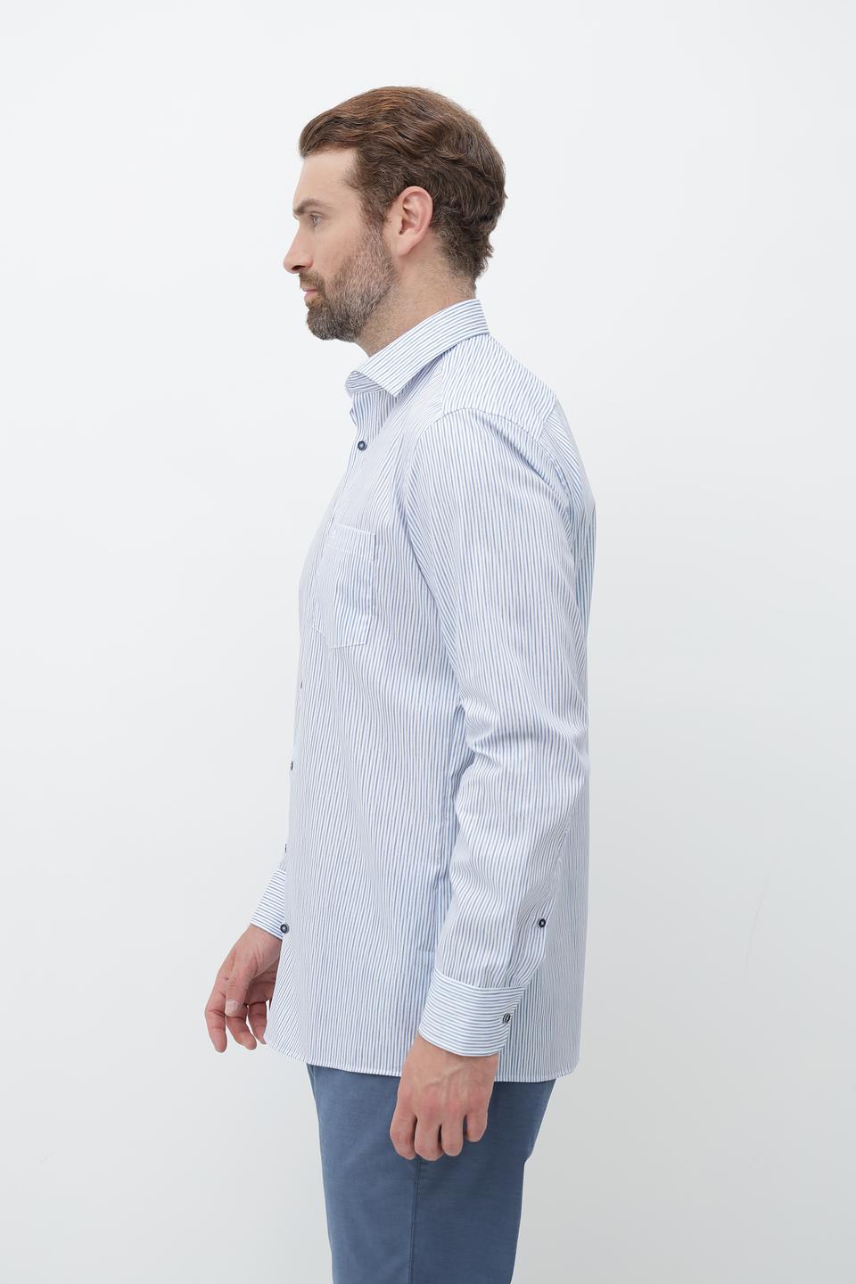 Рубашка Casa Moda в полоску голубую