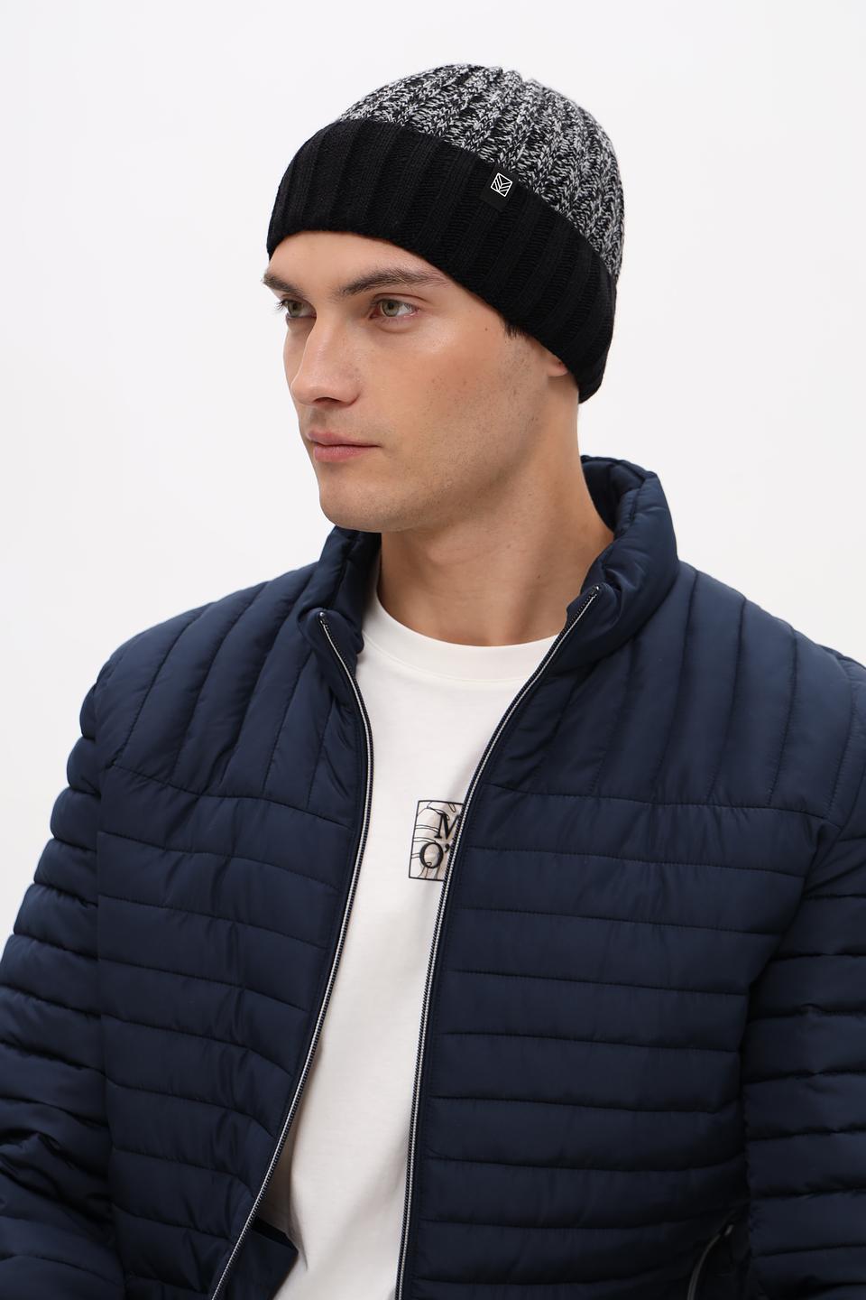 Шапка Marhatter мужская чёрно-серая