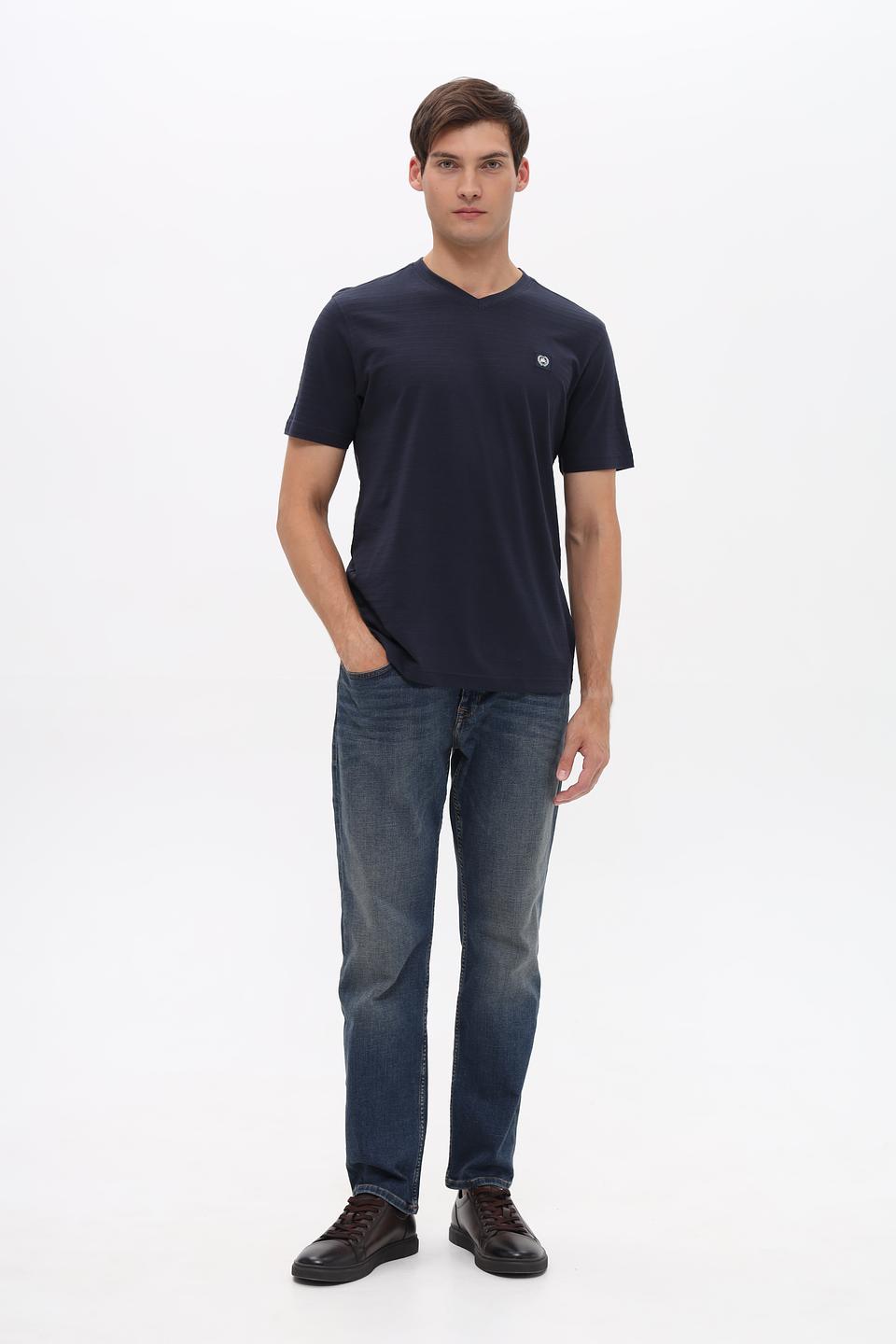 Футболка Lerros V-neck темно-синяя