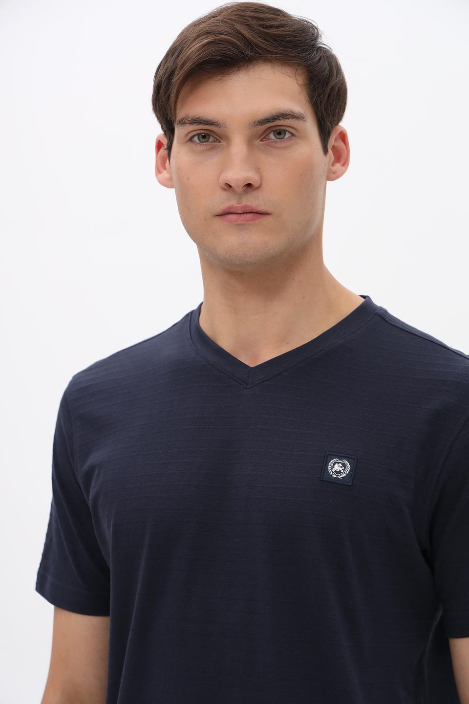 Футболка Lerros V-neck темно-синяя