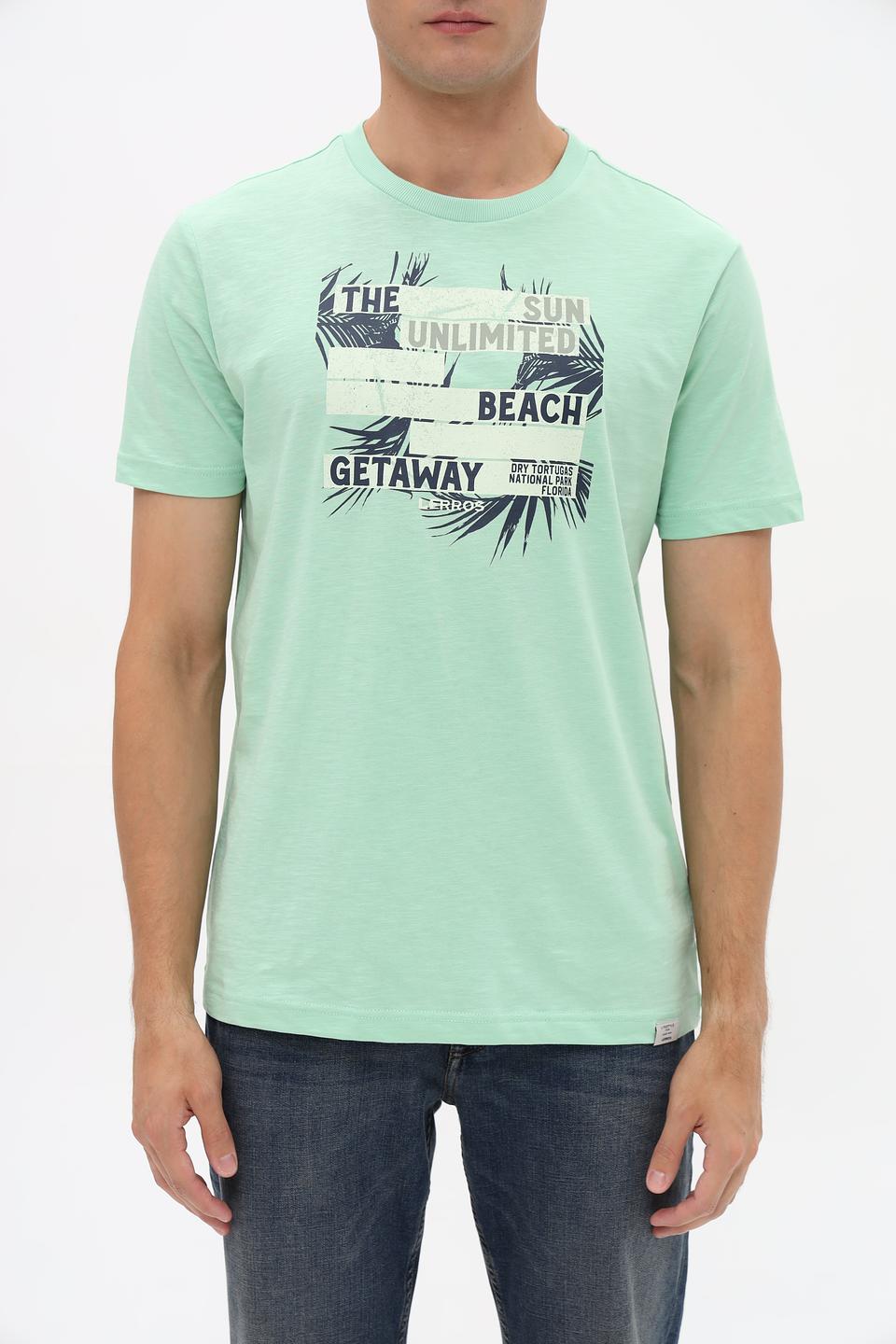 Футболка Lerros мятная с принтом